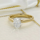 18ct Yellow Gold Laboratory-Grown 1ct Oval Diamond Solitaire Ring