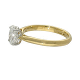 18ct Yellow Gold Laboratory-Grown 1ct Oval Diamond Solitaire Ring