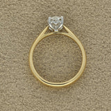 18ct Yellow Gold Laboratory-Grown 1ct Oval Diamond Solitaire Ring