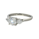 Platinum 1.50ct Total Round Brilliant Cut Laboratory-Grown Diamond Trilogy Ring