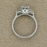 Platinum 1.50ct Total Round Brilliant Cut Laboratory-Grown Diamond Trilogy Ring
