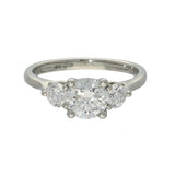 Platinum 1.50ct Total Round Brilliant Cut Laboratory-Grown Diamond Trilogy Ring