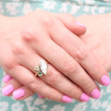 9ct Yellow Gold  Laboratory-Grown Diamonds & Paraiba Tourmaline 'Daffodil' Ring