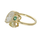 9ct Yellow Gold  Laboratory-Grown Diamonds & Paraiba Tourmaline 'Daffodil' Ring