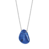 Lalique Cabochon Pendant Silver & Cap Ferrat Blue Crystal 10854800