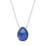 Lalique Cabochon Pendant Silver & Cap Ferrat Blue Crystal 10854800