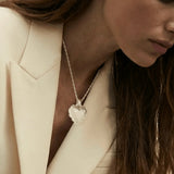 Lalique Souffle d'Amour Pendant, Clear Crystal & Silver 10855600