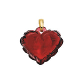 Lalique Souffle d'Amour Pendant, Red Crystal & 18ct Gold Plated 10855700
