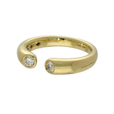 18ct Yellow Gold 0.19ct Bezel Set Diamond Open End Torque Ring