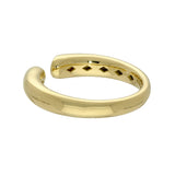18ct Yellow Gold 0.19ct Bezel Set Diamond Open End Torque Ring