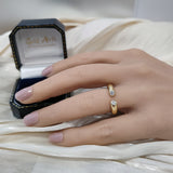 18ct Yellow Gold 0.19ct Bezel Set Diamond Open End Torque Ring
