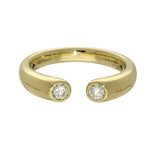18ct Yellow Gold 0.19ct Bezel Set Diamond Open End Torque Ring