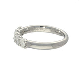 18ct White Gold 0.73ct Oval Cut Diamond Claw Set 5 Stone Ring