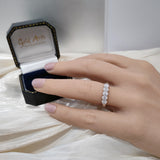 18ct White Gold 0.73ct Oval Cut Diamond Claw Set 5 Stone Ring