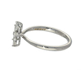 18ct White Gold 0.33ct Round and Marquise Cut Diamond Flower Ring