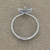 18ct White Gold 0.33ct Round and Marquise Cut Diamond Flower Ring