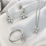 18ct White Gold 0.72ct Marquise Diamond Flower Drop Stud Earrings