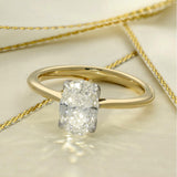 9ct Yellow Gold Laboratory-Grown 1.31ct Oval Cut Diamond Solitaire Ring
