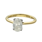 9ct Yellow Gold Laboratory-Grown 1.31ct Oval Cut Diamond Solitaire Ring