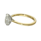 9ct Yellow Gold Laboratory-Grown 1.31ct Oval Cut Diamond Solitaire Ring