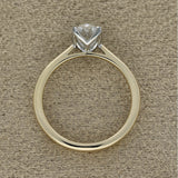 9ct Yellow Gold Laboratory-Grown 1.31ct Oval Cut Diamond Solitaire Ring