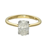 9ct Yellow Gold Laboratory-Grown 1.31ct Oval Cut Diamond Solitaire Ring