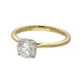 18ct Yellow Gold Laboratory-Grown 1.30ct Round Diamond Solitaire Engagement Ring