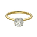 18ct Yellow Gold Laboratory-Grown 1.30ct Round Diamond Solitaire Engagement Ring