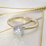9ct Yellow Gold Laboratory-Grown 1.30ct Round Diamond Solitaire Engagement Ring
