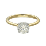 9ct Yellow Gold Laboratory-Grown 1.30ct Round Diamond Solitaire Engagement Ring