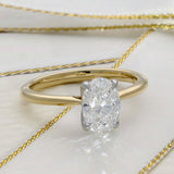 18ct Yellow Gold Laboratory-Grown 1.33ct Oval Cut Diamond Solitaire Ring