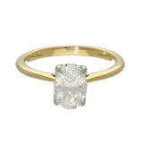 18ct Yellow Gold Laboratory-Grown 1.33ct Oval Cut Diamond Solitaire Ring