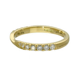 18ct Yellow Gold 0.32ct Diamond Fishtail Set Kiss Half Eternity Ring