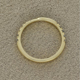 18ct Yellow Gold 0.32ct Diamond Fishtail Set Kiss Half Eternity Ring