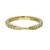 18ct Yellow Gold 0.32ct Diamond Fishtail Set Kiss Half Eternity Ring