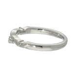 Platinum Diamond Set Shaped Wavy Ring