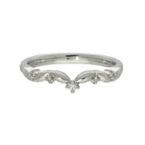 Platinum Diamond Set Shaped Wavy Ring