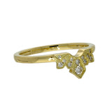 18ct Yellow Gold 0.11ct  Art Deco Style Migrain Diamond Tiara Ring