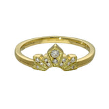 18ct Yellow Gold 0.11ct  Art Deco Style Migrain Diamond Tiara Ring
