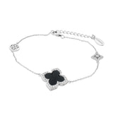 Georgini Silver Midnight Velvet Black Agate Fairwater Bracelet IB1188WB