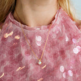 Georgini Wisteria Created Opal Pendant Gold Plated IP1182G