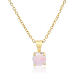 Georgini Wisteria Created Opal Pendant Gold Plated IP1182G