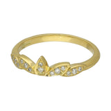 18ct Yellow Gold 0.10ct Diamond Tiara Ring