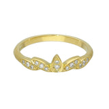 18ct Yellow Gold 0.10ct Diamond Tiara Ring