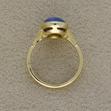 Pre-owned 14ct Yellow Gold Large Oval Opal Doublet Single Stone Ring