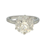 Pre-owned Platinum GIA Natural 5ct Round Brilliant Cut Diamond Engagement Ring