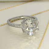 Pre-owned Platinum GIA Natural 5ct Round Brilliant Cut Diamond Engagement Ring