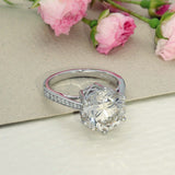 Pre-owned Platinum GIA Natural 5ct Round Brilliant Cut Diamond Engagement Ring