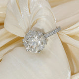 Pre-owned Platinum GIA Natural 5ct Round Brilliant Cut Diamond Engagement Ring