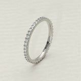 Platinum 0.50ct Diamond Slim 1.6mm Claw Set Full Eternity Ring